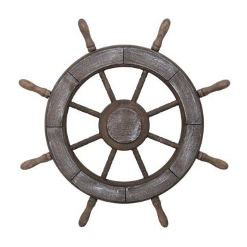 Roata Decorativa, Model Carma Marinar, MDF, Diametru 50 cm, Maro