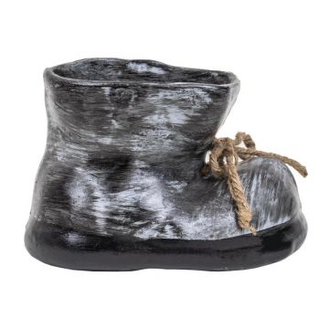 Set 2 x Decoratiune Gradina, Ceramica, Bocanc Mic cu Suport pentru Flori, Lungime 22 cm, Inaltime 15 cm