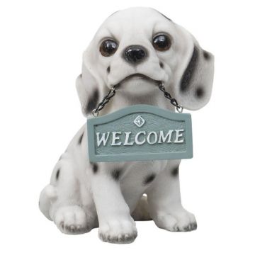 Set 2 x Decoratiune Gradina, Model Catel, din Rasina, Inaltime 16 cm