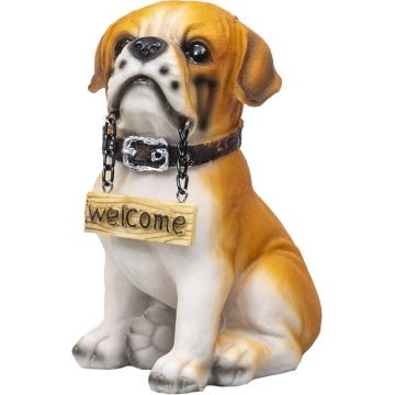 Set 2 x Decoratiune pentru Gradina, Rasina, Model Catel, Inaltime 14 cm