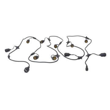 Set 2 x Ghirlanda Decorativa Exterior, 10 Becuri E27, 5 m