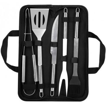 Set 5 Ustensile Gratar, Inox, Grunberg UG5PS