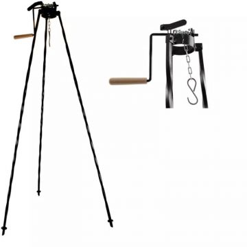 Suport Reglabil din Fier pentru Ceaun, cu Manivela, 120 cm, Perfect Home