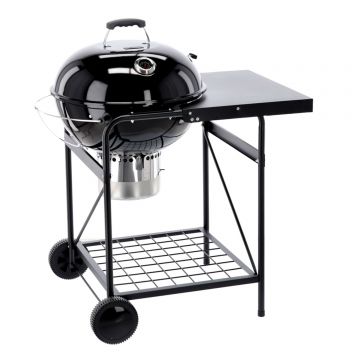 Gratar din otel pe carbuni, cu tava pentru cenusa, capac cu termometru, 90x71x111cm