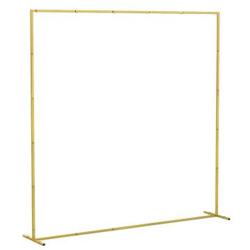 Outsunny Arc de grădină pentru trandafiri din metal Arc de nuntă rezistent la intemperii pentru decor terasă 200x40x200 cm auriu | Aosom Romania