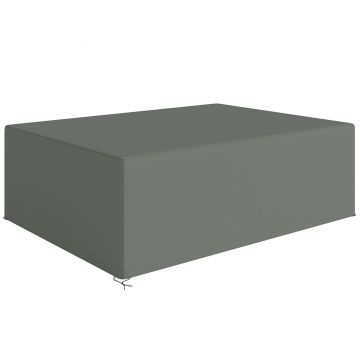 Outsunny Husă pentru mobilier de grădină, husă pentru set de grădină impermeabilă, rezistentă la vânt și la UV, 275 x 205 x 90 cm, gri | Aosom Romania