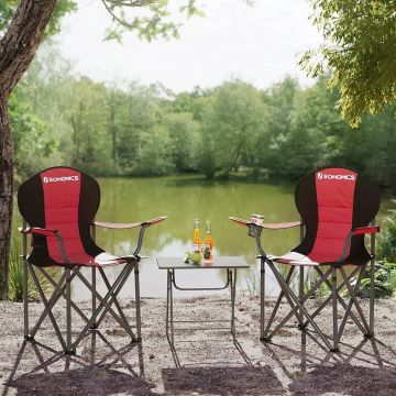 Scaun de camping Songmics Albastru 92x57x104 cm