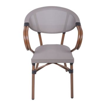 Scaun de grădină bej din metal Toskana – Garden Pleasure