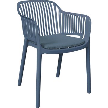 Scaun De Stivuit in plastic, textil albastru