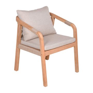 Scaune de grădină în culoare naturală 2 buc. din lemn masiv Bogota – Garden Pleasure