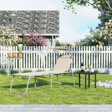 Sezlong Songmics Bej 65x200x48 cm