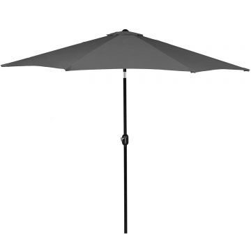 Umbrela terasa gradina, cu manivela si inclinare, GU200, diametru 300cm, gri antracit