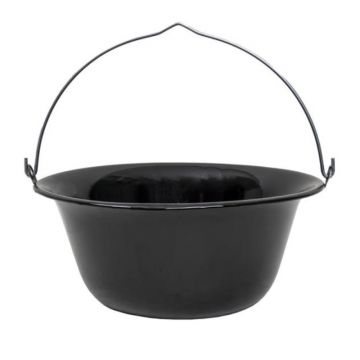 Ceaun Smaltuit cu Maner, 14 l, Negru