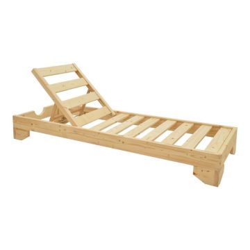 Șezlong Fendy, natur, 200x71.5x24 cm
