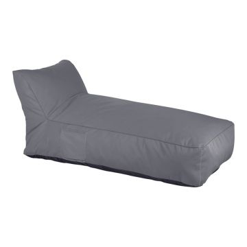 Fotoliu puf bean bag Telena, gri antracit, 70x150x65 cm