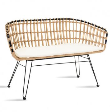 Masa de Gradina Naoki Negru - Natural 120x55x79 cm