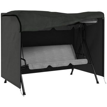 Outsunny Husă pentru balansoar de grădină, husa pentru balansoar Hollywood, prelată de protecție, impermeabilă, 205 x 124 x 164 cm, Gri închis | Aosom Romania