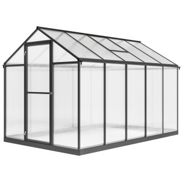 Outsunny Seră de grădină din aluminiu și policarbonat, cu ferestre superioare reglabile 303x183x195cm transparent | Aosom Romania