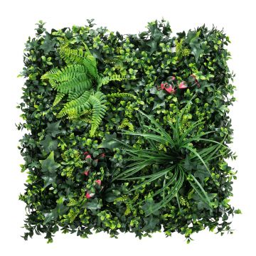 Outsunny Set de 6 Garduri Vii Artificiale pentru Ascundere Grădină 50x50 cm Tip Milano Montaj Ușor Anti-UV pentru Terasă Balcon Verde | Aosom Romania