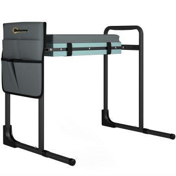 Outsunny Taburet de grădină pliabil cu perniță din spumă EVA Asiento de Jardín con Bolsa para Herramientas Gris Oscuro | Aosom Romania