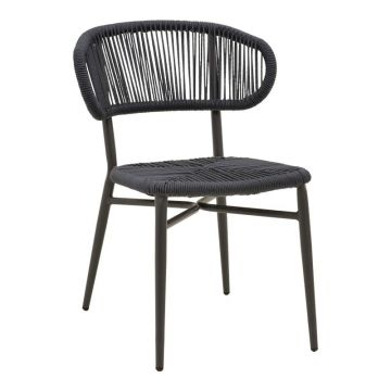 Scaun de Gradina Agus, negru, 55x63x77 cm