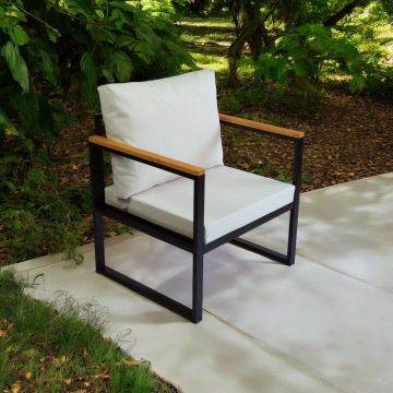 Fotoliu de gradina, Hanah Home, CPT5541-80, 70x75x62 cm, Bej