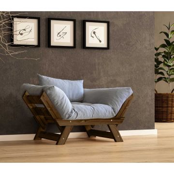 Fotoliu de gradina, Hanah Home, CPT8133-140, Nuc / Gri