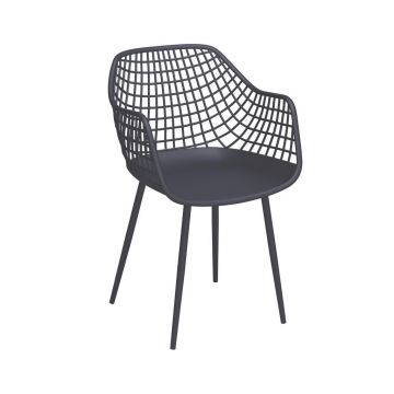 Fotoliu Pentru Grădină in metal, plastic gri