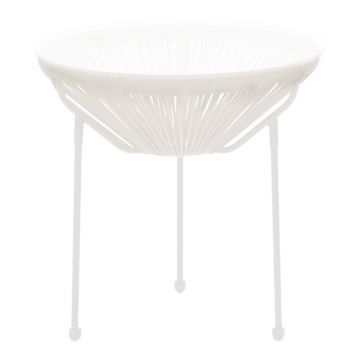 Masă de Grădină Acapulco, alb, 50x50x52 cm