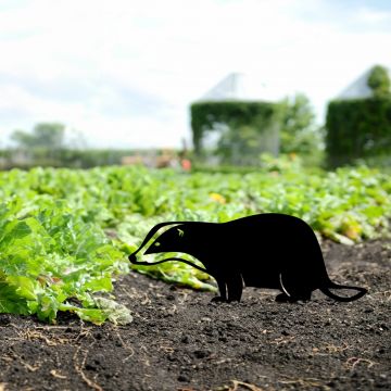 Obiect decorativ de grădină, Badger 01, 32x45 cm, Negru