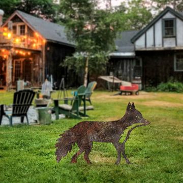 Obiect decorativ de grădină, Fox -A 01, 48x50 cm, Multicolor