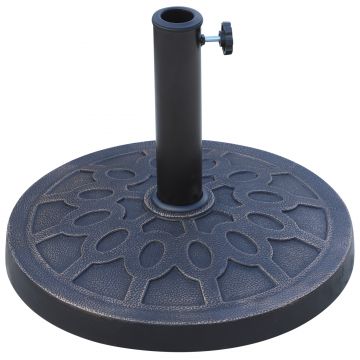 Outsunny Bază Rotundă pentru Umbrelă de Ø38 mm și Ø48 mm cu Mâner, Ø45x33 cm, Bronz | Aosom Romania
