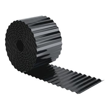 Outsunny Gard metalic pentru grădină 650x20 cm din oțel galvanizat, rezistent, pentru grădină, curte, terasă, gazon, gri închis | Aosom Romania