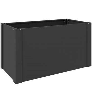 Outsunny Jardinieră înaltă cu fund deschis, ghiveci cu bară de întărire și mănuși, 102 x 52 x 55 cm, Negru | Aosom Romania