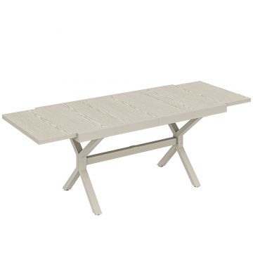 Outsunny Masă Extensibilă de Grădină pentru 8-10 Persoane, din Aluminiu și Oțel, 154/214x85x73 cm, Gri | Aosom Romania