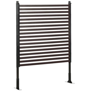 Outsunny Panou gard de grădină paravan metalic exterior cu picioare sau țăruși de înfigere, modular, 93L x 22l x 124H cm | Aosom Romania