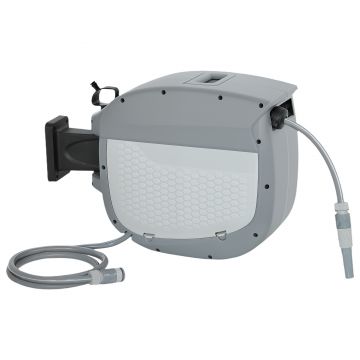 Outsunny Tambur furtun cu furtun de grădină 30 m, cutie pivotantă 180° cu înfășurare automată și blocare | Aosom Romania