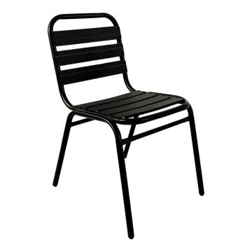 Scaun de exterior , Model Sussie, culoare negru, metal si aluminiu, 45x62x76 cm