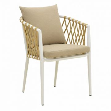 Scaun de gradina, Peluxe, Bej, 54x62x84 cm