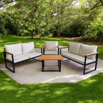 Set mobilier de gradina, Hanah Home, CPT5554-130, Bej