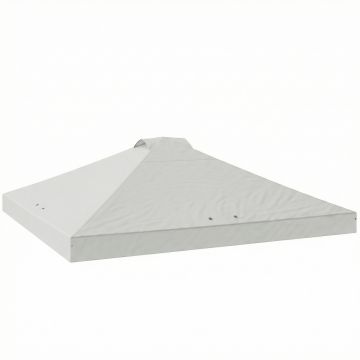Outsunny Prelată de pergolă de schimb 3x3 m Acoperiș de rezervă pentru cort pliant din Țesătură Oxford 210D Protecție UV50+ Alb | Aosom Romania