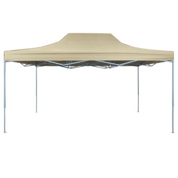 42511 vidaXL Foldable Tent Pop-Up 3x4,5 m Cream White