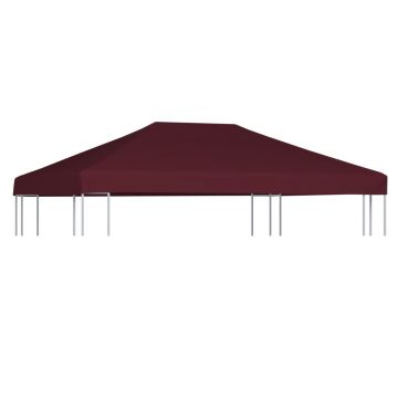 vidaXL Acoperiș pentru pavilion, 310 g/m², roșu bordo, 3 x 4 m