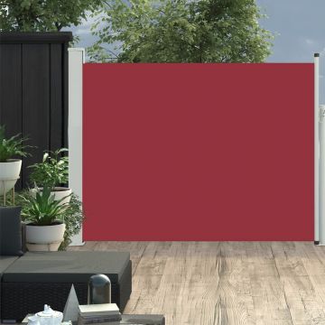 vidaXL Copertină laterală retractabilă de terasă, roșu, 140 x 500 cm