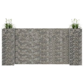 vidaXL Jardinieră gabion în formă de H, sârmă oțel, 260 x 40 x 120 cm