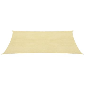 vidaXL Pânză parasolar, bej, 3,5 x 4,5 m, HDPE, 160 g/m²