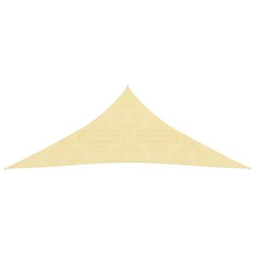 vidaXL Pânză parasolar din HDPE, triunghiulară 3,6 x 3,6 x 3,6 m, bej