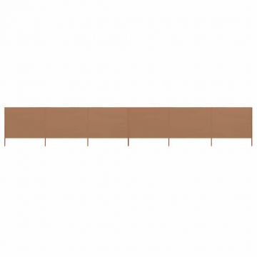 vidaXL Paravan anti-vânt cu 6 panouri gri taupe 800x120 cm textil