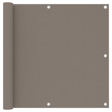 vidaXL Paravan de balcon, gri taupe, 90x400 cm, țesătură oxford