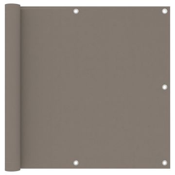 vidaXL Paravan de balcon, gri taupe, 90x500 cm, țesătură oxford